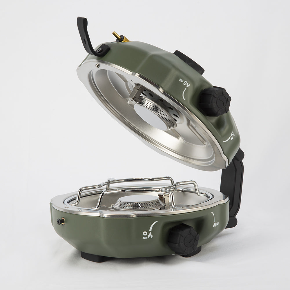 High-Pressure Double-Head Stove YC01 Green