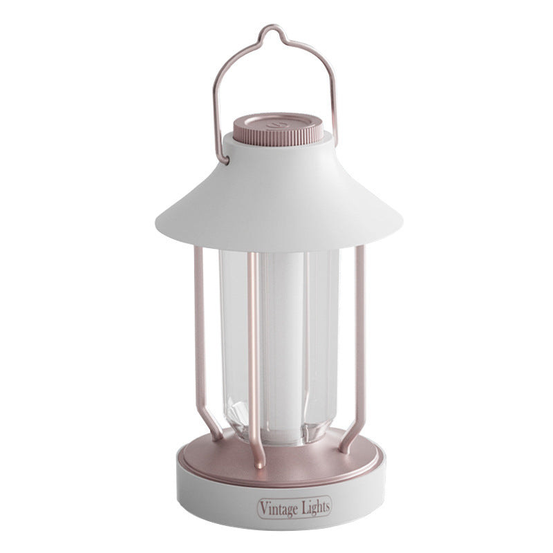 Retro lantern for outdoor charging and ambient lighting
